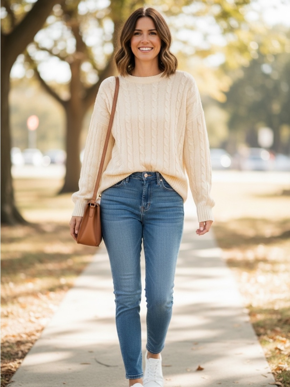 wild fable Yellow/Pid Cable Knit Crewneck Sweater - Picture 4 of 7
